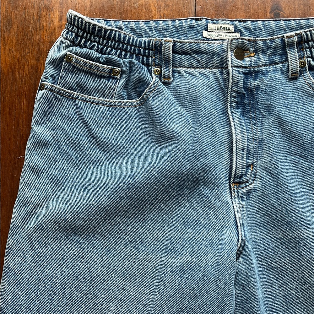 VTG LL Bean Flannel Lined Original Fit/Relaxed Jeans Size 14 - Picture 5 of 12